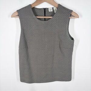 GAP Women's Black Patterned Top Vintage Size Medium Shell Geometric